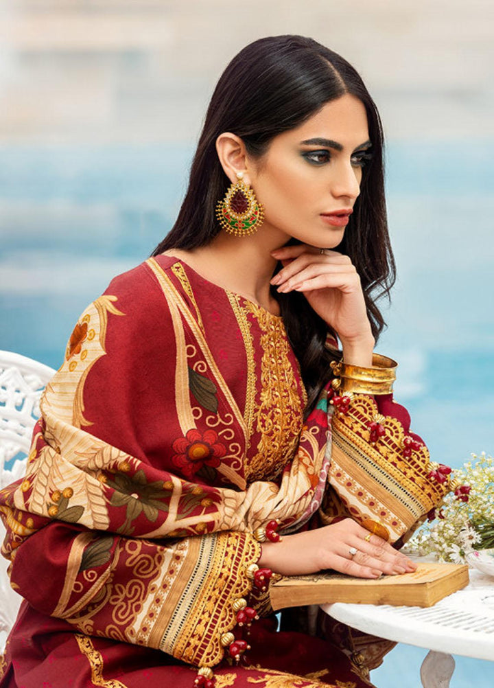 Gulaal Pret Embroidered Khaddar 3 Piece Dress GW-02-P