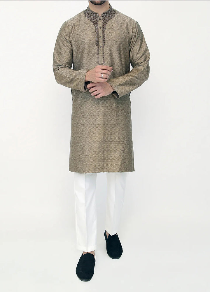 Stylish Banarsi Embroidered Men Kurta Pajama - SK-1260