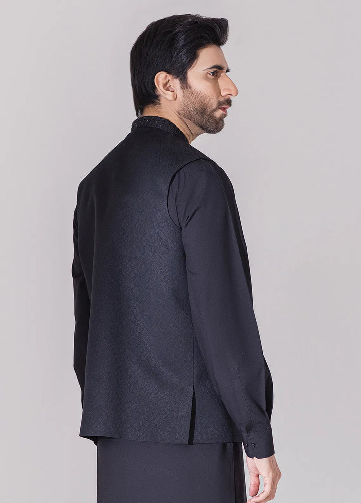 Stylish Embroidered Men Fancy Waistcoat - W-1974