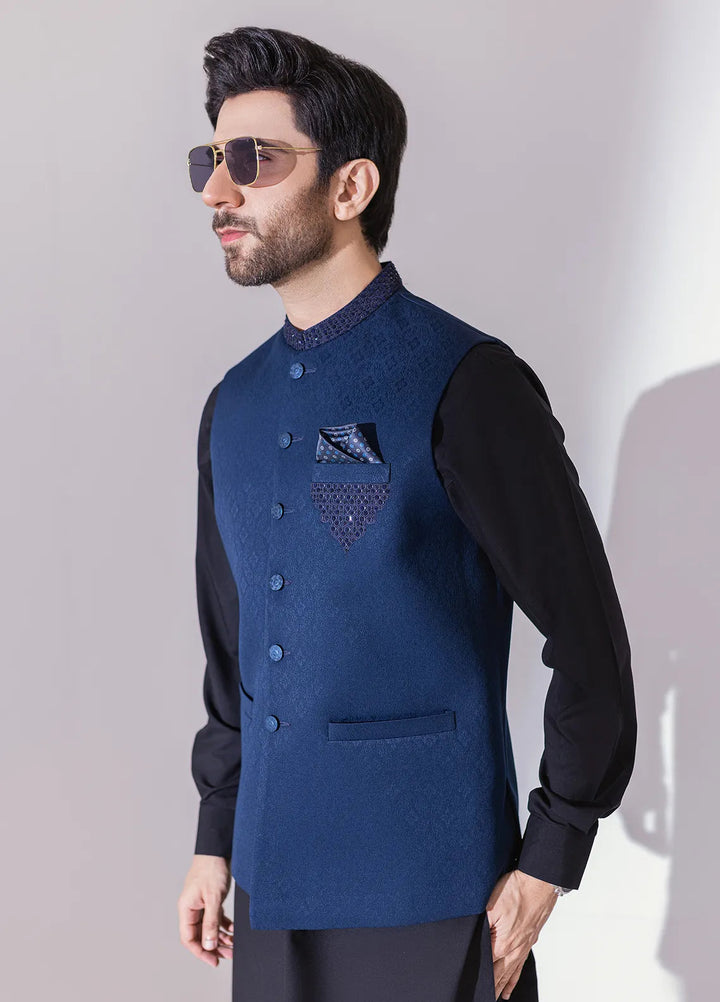 Stylish Embroidered Men Fancy Waistcoat - W-1978