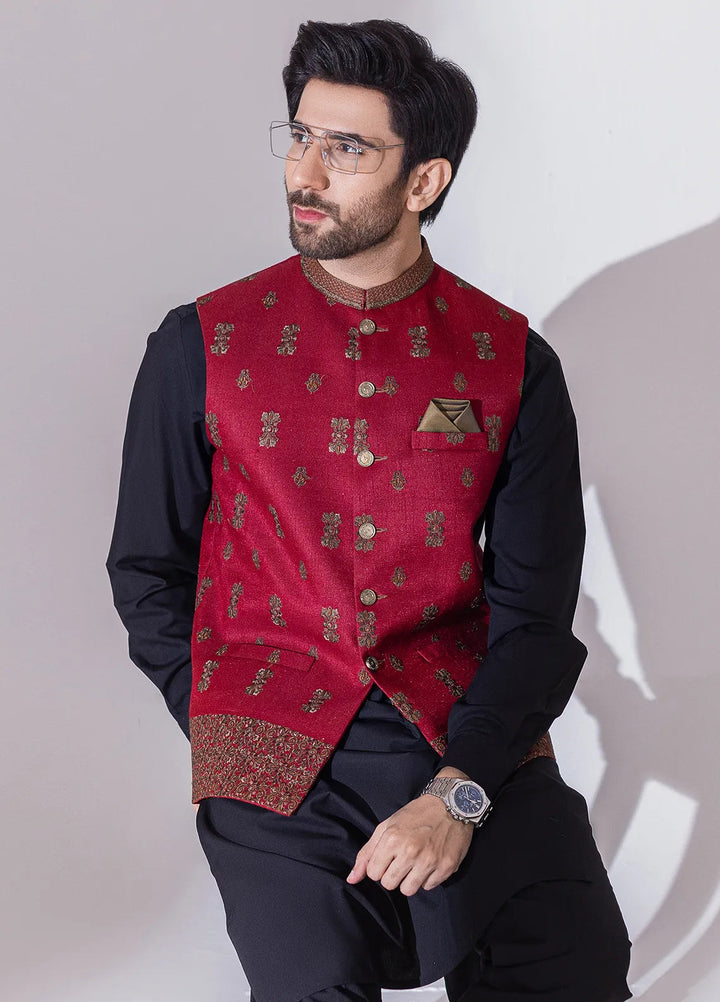 Stylish Embroidered Men Maysori Waistcoat - W-1995