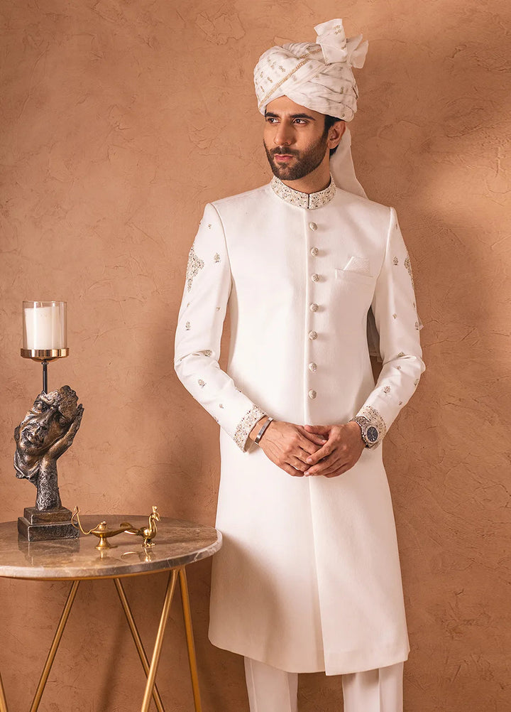 Stylish Embroidered Men Sherwani - SHR-02