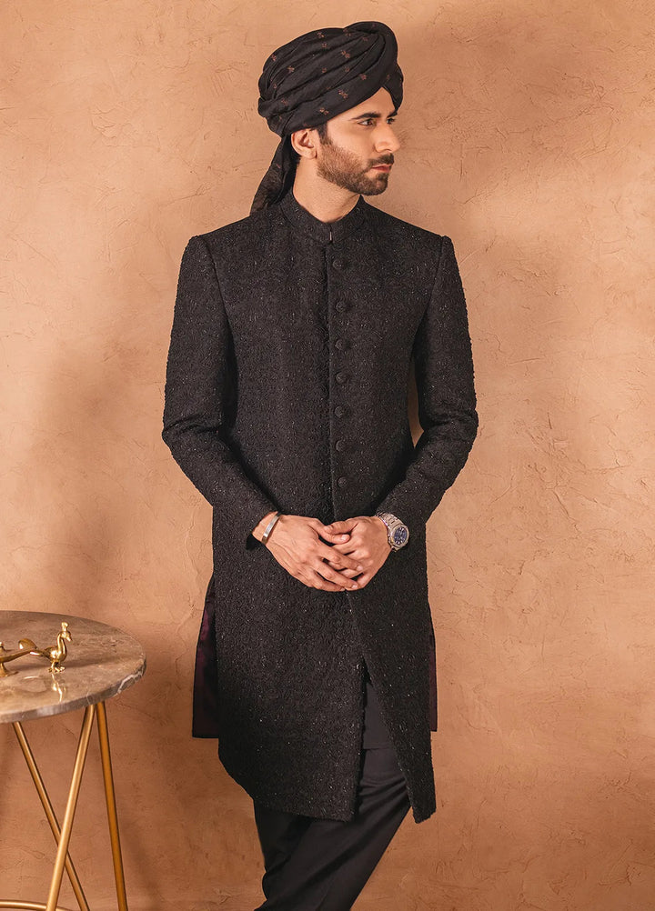 Stylish Embroidered Men Sherwani - SHR-13