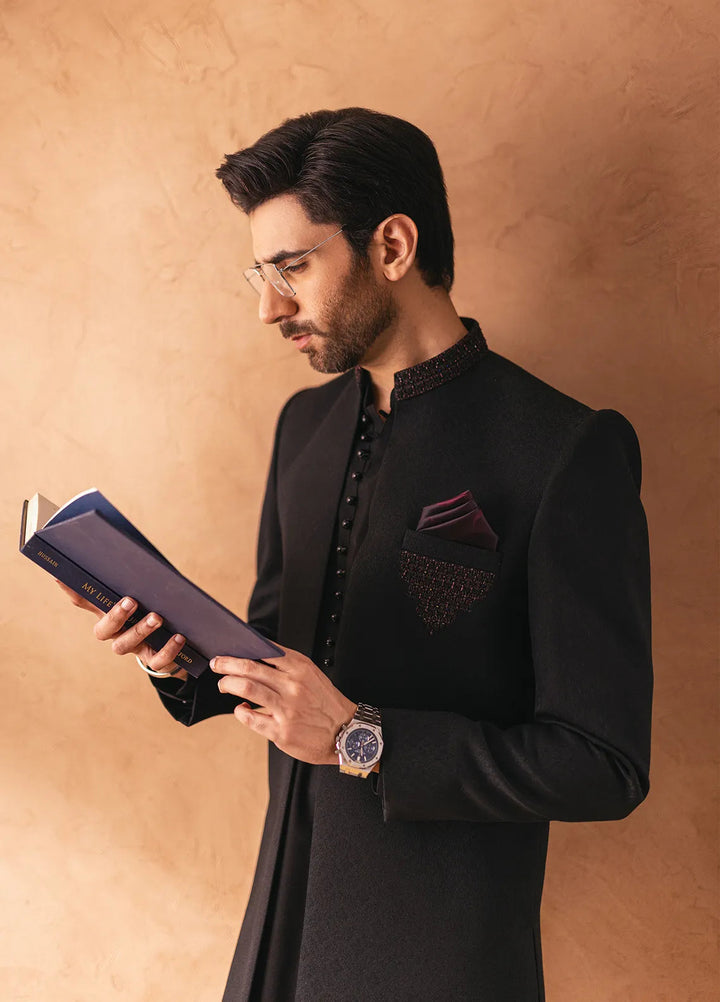 Stylish Fancy Men Front Open Sherwani - GS-5070