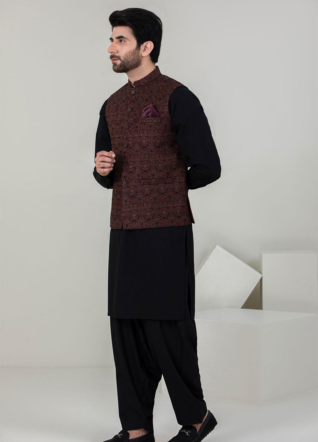 Stylish Missouri Formal 3 Piece for Men - W-1694 Dark Brown