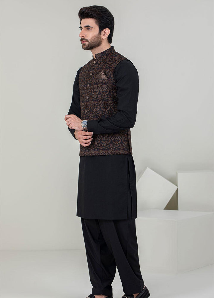 Stylish Missouri Formal 3 Piece for Men -  W-1699 Black Gold