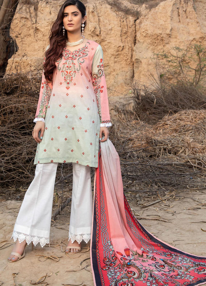 Subhhata Masakali by ZS Textiles Embroidered Lawn Suits Unstitched 3 Piece ZS21SM ZS-04 - Summer Collection