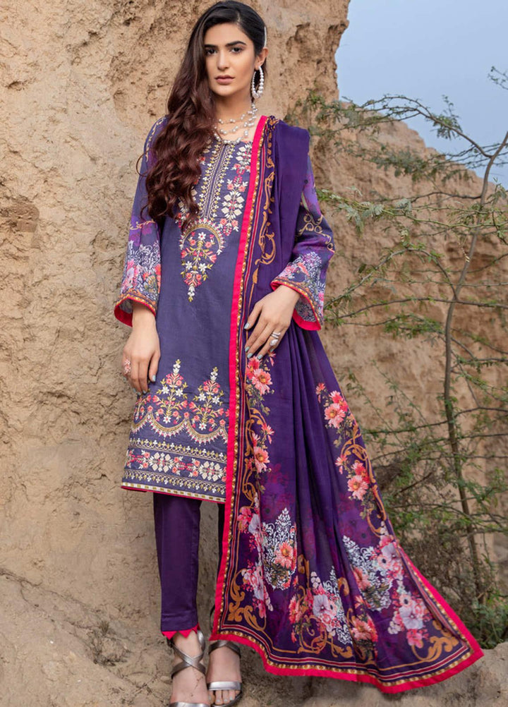 Subhhata Masakali by ZS Textiles Embroidered Lawn Suits Unstitched 3 Piece ZS21SM ZS-07 - Summer Collection