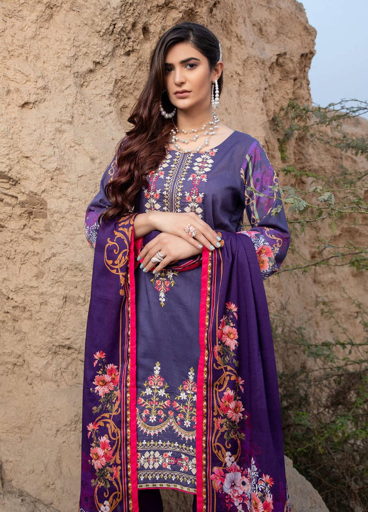 Subhhata Masakali by ZS Textiles Embroidered Lawn Suits Unstitched 3 Piece ZS21SM ZS-07 - Summer Collection