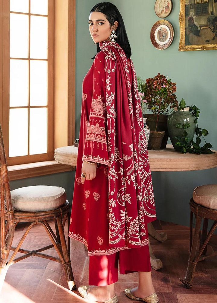 Sukoon By Cross Stitch Embroidered Cotton Satin Suits Unstitched 3 Piece CS22CS CARDINAL GILD - Winter Collection