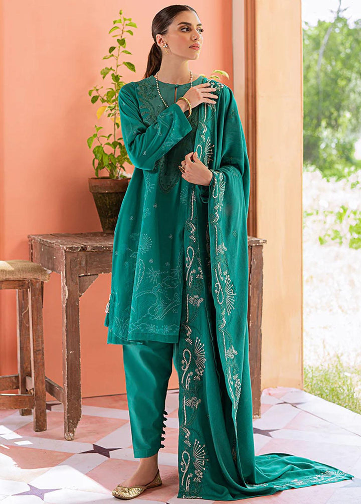 Sukoon By Cross Stitch Embroidered Cotton Satin Suits Unstitched 3 Piece CS22CS MAJESTY ISLE - Winter Collection