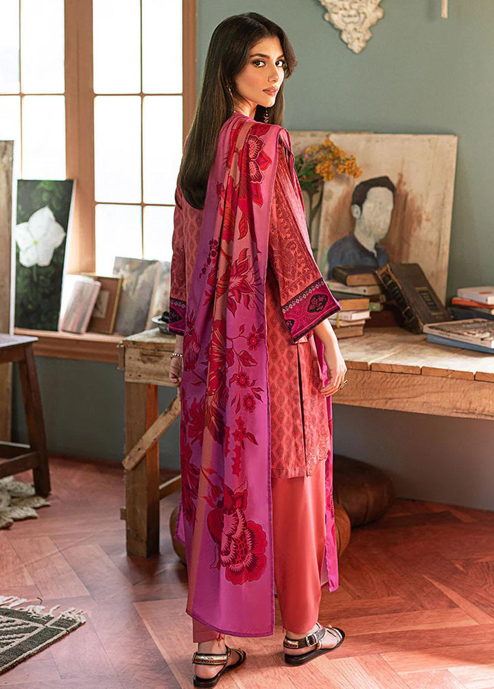 Sukoon By Cross Stitch Embroidered Cotton Satin Suits Unstitched 3 Piece CS22CS MAUVE MOONLITE - Winter Collection