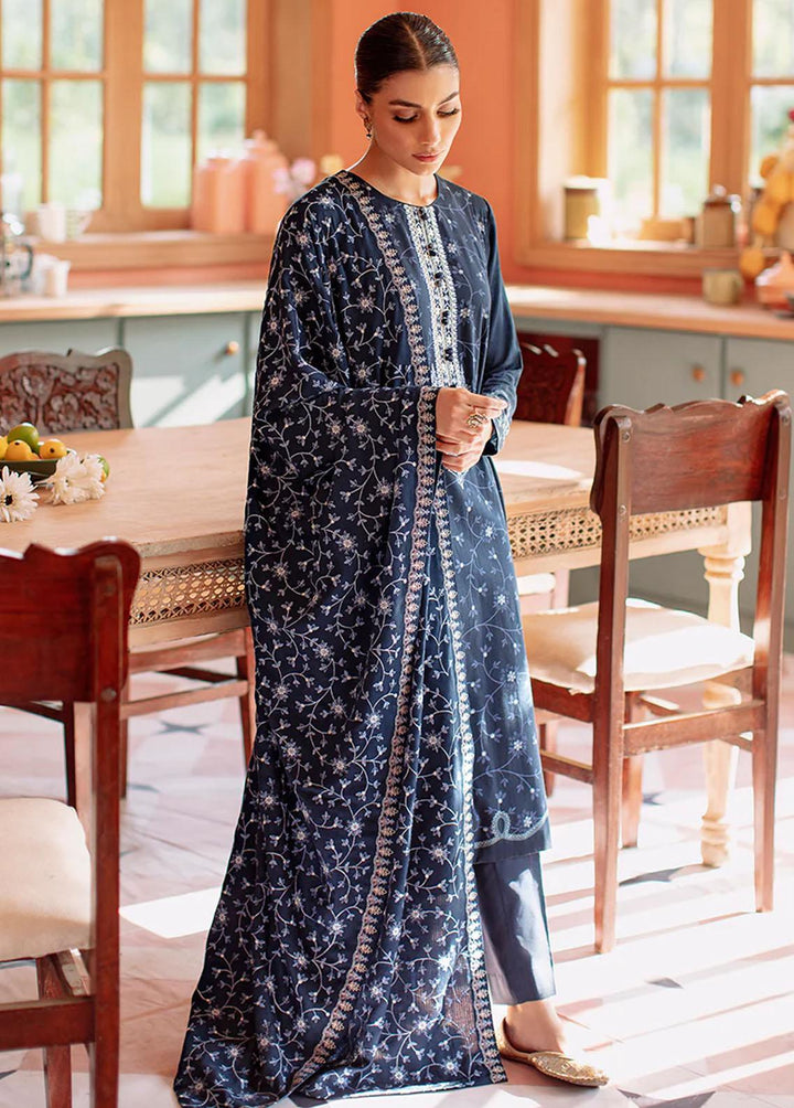 Sukoon By Cross Stitch Embroidered Cotton Satin Suits Unstitched 3 Piece CS22CS ROYAL GLOW - Winter Collection