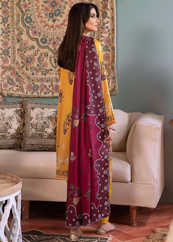 Sukoon By Cross Stitch Embroidered Cotton Satin Suits Unstitched 3 Piece CS22CS RUSSET BLOOM - Winter Collection