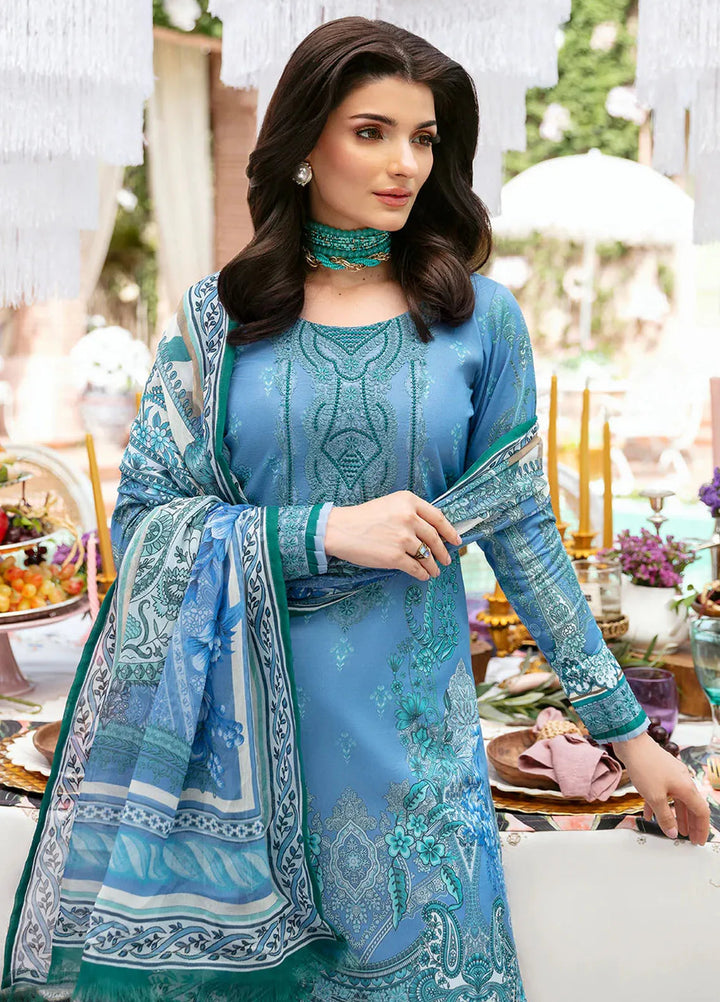 Summer Glow by Gulaal Embroidered Lawn Suit Unstitched 3 Piece GL24SG D-07 Elaine - Summer Collection