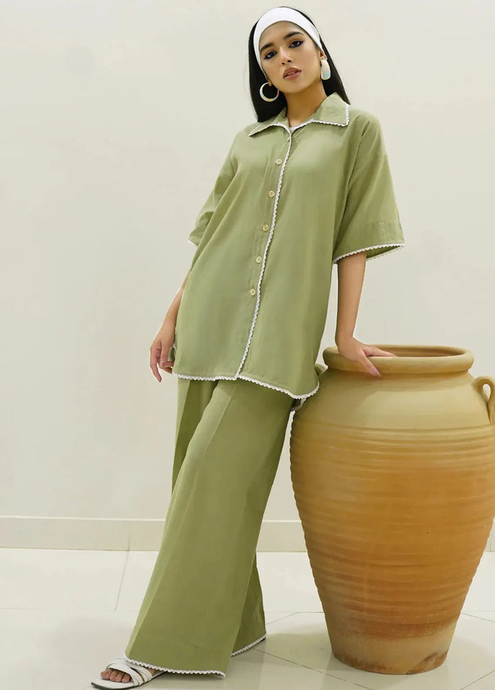 Summer Sorbet By Minutiae Pret Casual Lawn 2 Piece Suit Pistachio Co-Ord