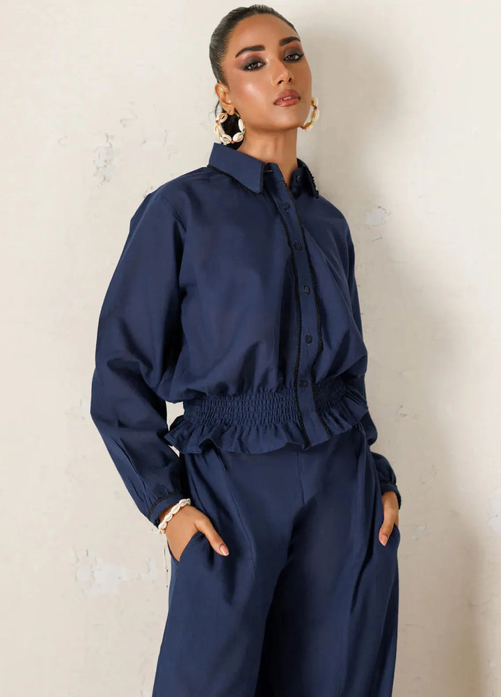 Summer Sorbet By Minutiae Pret Casual Lawn 2 Piece Suit Sapphire Co-Ord