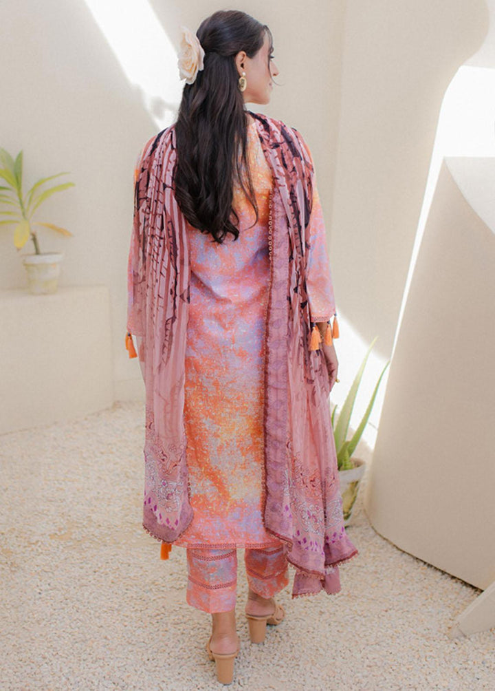 Sunshine Bloom By Al Zohaib Embroidered Cambric Suits Unstitched 3 Piece AZ23PK 12 - Winter Collection