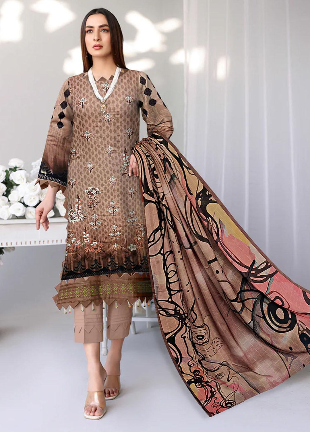 Swiss Miss By Insiya Clothing Embroidered Lawn Suits Unstitched 3 Piece INS23SM 01 - Summer Collection