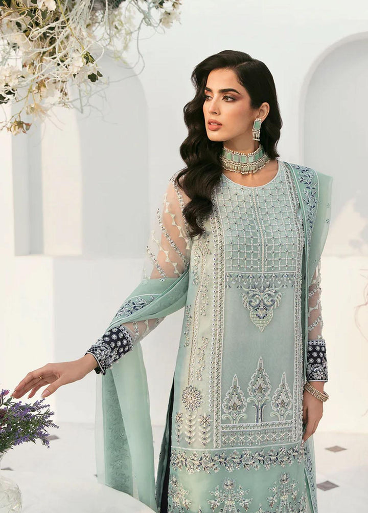 Sylvia By Akbar Aslam Embroidered Organza Suits Unstitched 4 Piece AA23S 1462 Yasen - Wedding Collection