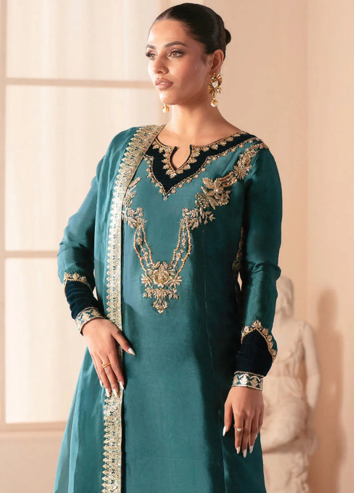 Symphony by AJR Pret Embroidered 3 Piece Suit Jade