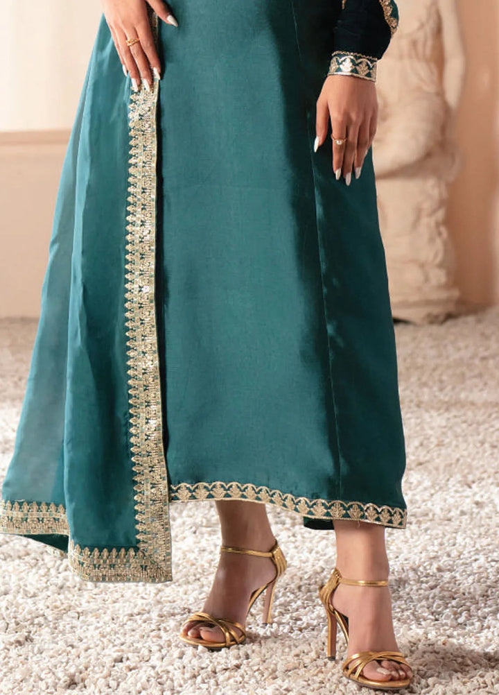 Symphony by AJR Pret Embroidered 3 Piece Suit Jade