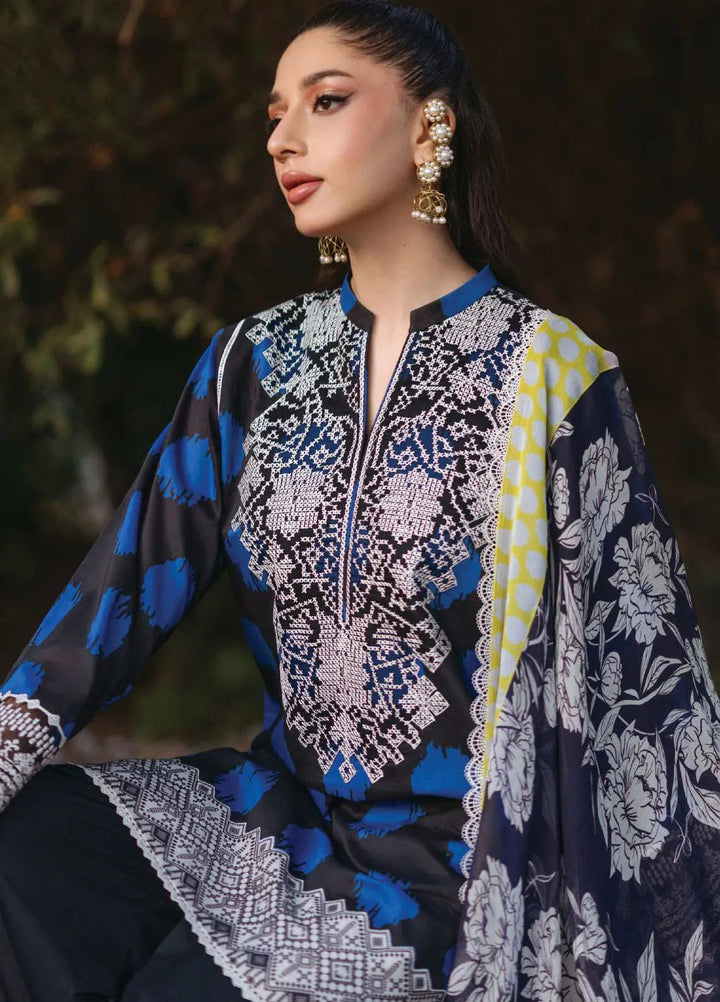 Tahra by Zainab Chottani Embroidered Lawn Suit Unstitched 3 Piece ZC24T 10B Freya - Summer Collection