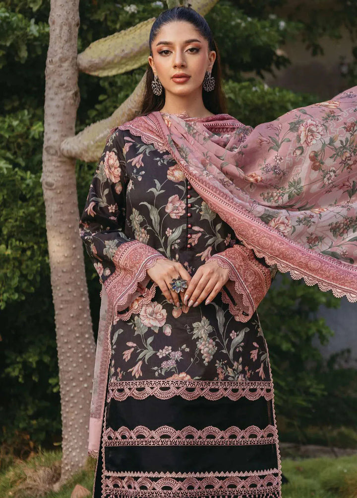Tahra by Zainab Chottani Embroidered Lawn Suit Unstitched 3 Piece ZC24T 1A Ryma - Summer Collection