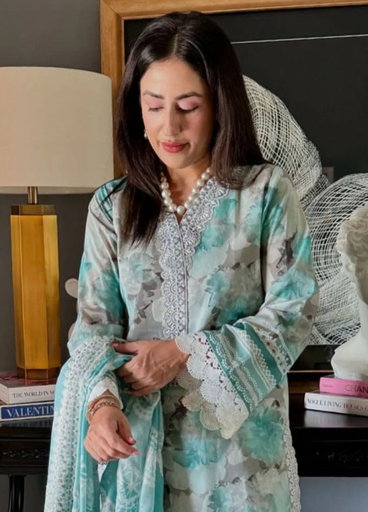 Tahra by Zainab Chottani Embroidered Lawn Suit Unstitched 3 Piece ZC24T 3B Zinnia - Summer Collection