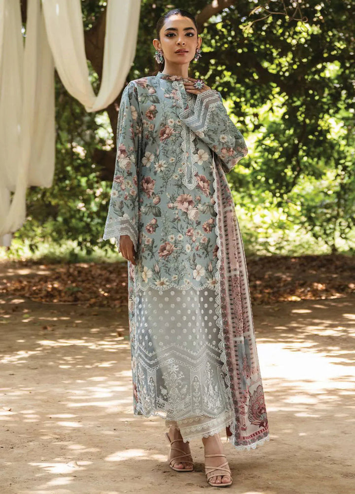 Tahra by Zainab Chottani Embroidered Lawn Suit Unstitched 3 Piece ZC24T 5A Samaha - Summer Collection