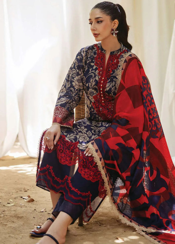 Tahra by Zainab Chottani Embroidered Lawn Suit Unstitched 3 Piece ZC24T 7A Tamara - Summer Collection