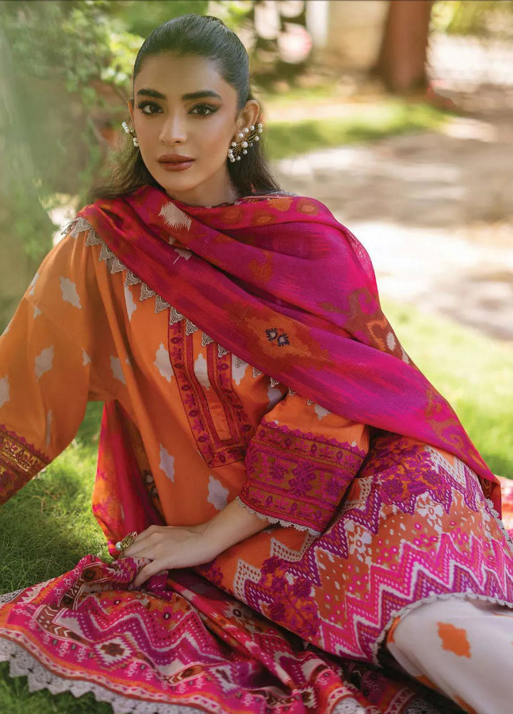 Tahra by Zainab Chottani Embroidered Lawn Suit Unstitched 3 Piece ZC24T 8B Liza - Summer Collection