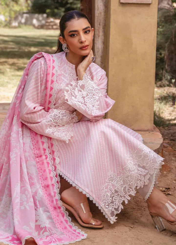 Tahra by Zainab Chottani Embroidered Lawn Suit Unstitched 3 Piece ZC24T 9A Ruhae - Summer Collection