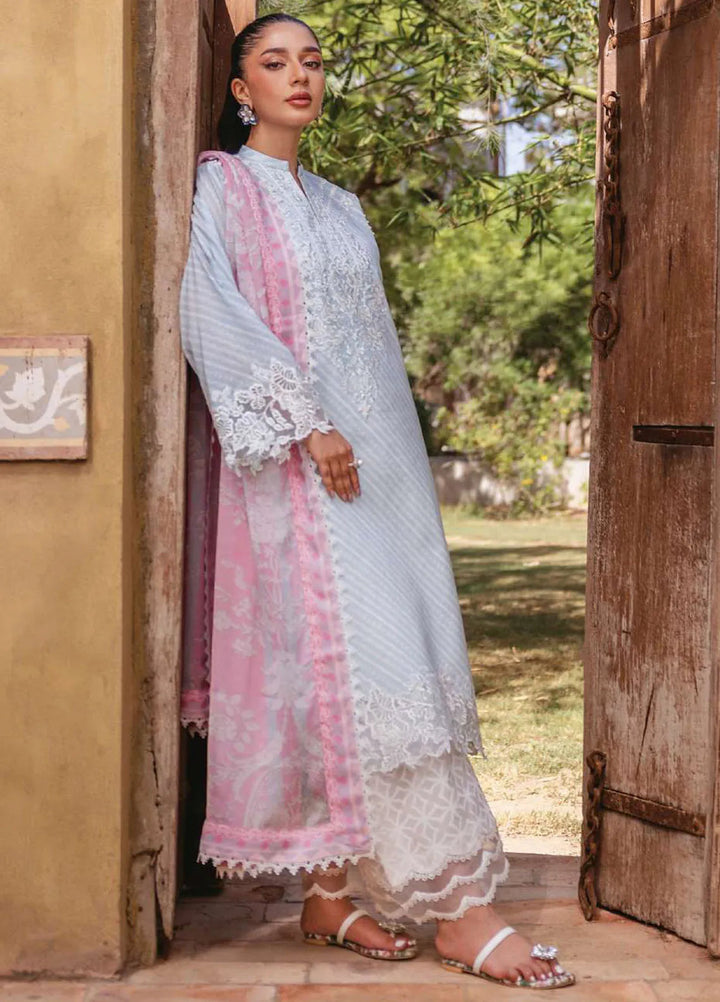 Tahra by Zainab Chottani Embroidered Lawn Suit Unstitched 3 Piece ZC24T 9B Ruhae - Summer Collection