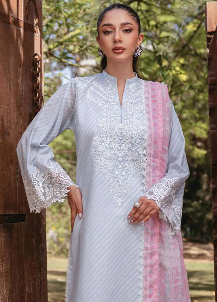 Tahra by Zainab Chottani Embroidered Lawn Suit Unstitched 3 Piece ZC24T 9B Ruhae - Summer Collection