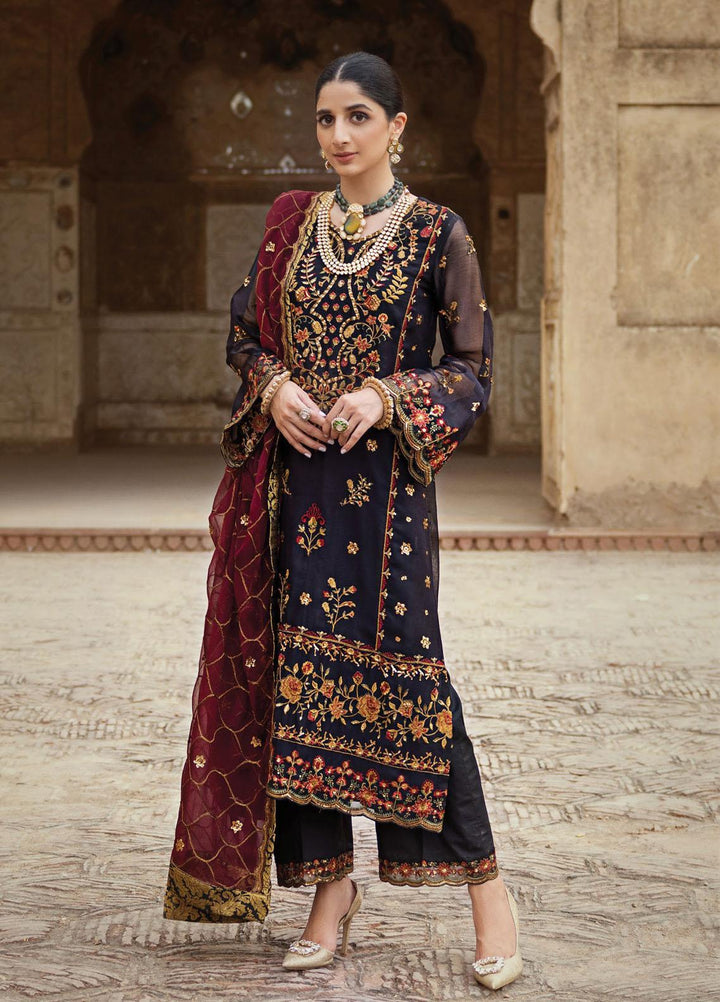 Tahra By Zainab Chottani Embroidered  Suits Unstitched 3 Piece TZC23LF D-03 Firdaus - Luxury Festive Collection