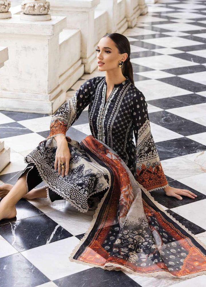 Tahra By Zainab Chottani Embroidered Lawn Suits Unstitched 3 Piece TZC23L Celestial Bliss 9A - Summer Collection