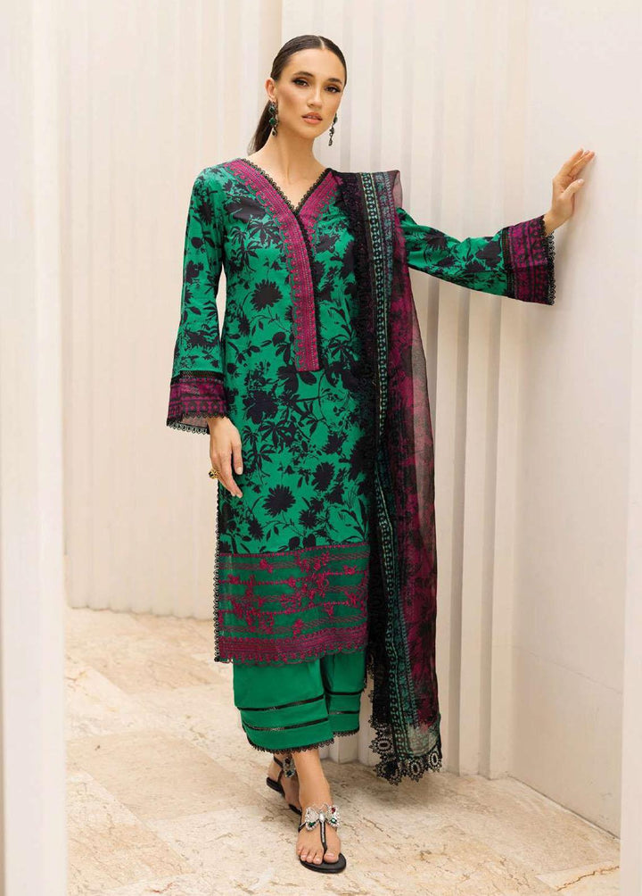Tahra By Zainab Chottani Embroidered Lawn Suits Unstitched 3 Piece TZC23L Mysti Peony 5A - Summer Collection