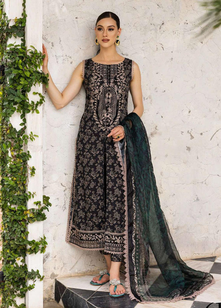 Tahra By Zainab Chottani Embroidered Lawn Suits Unstitched 3 Piece TZC23L Onyx Aura 6B - Summer Collection