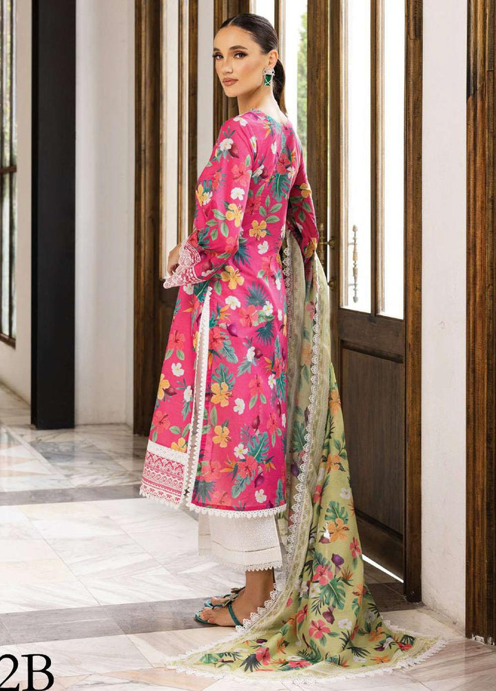 Tahra By Zainab Chottani Embroidered Lawn Suits Unstitched 3 Piece TZC23L Wild Blossom 2B - Summer Collection