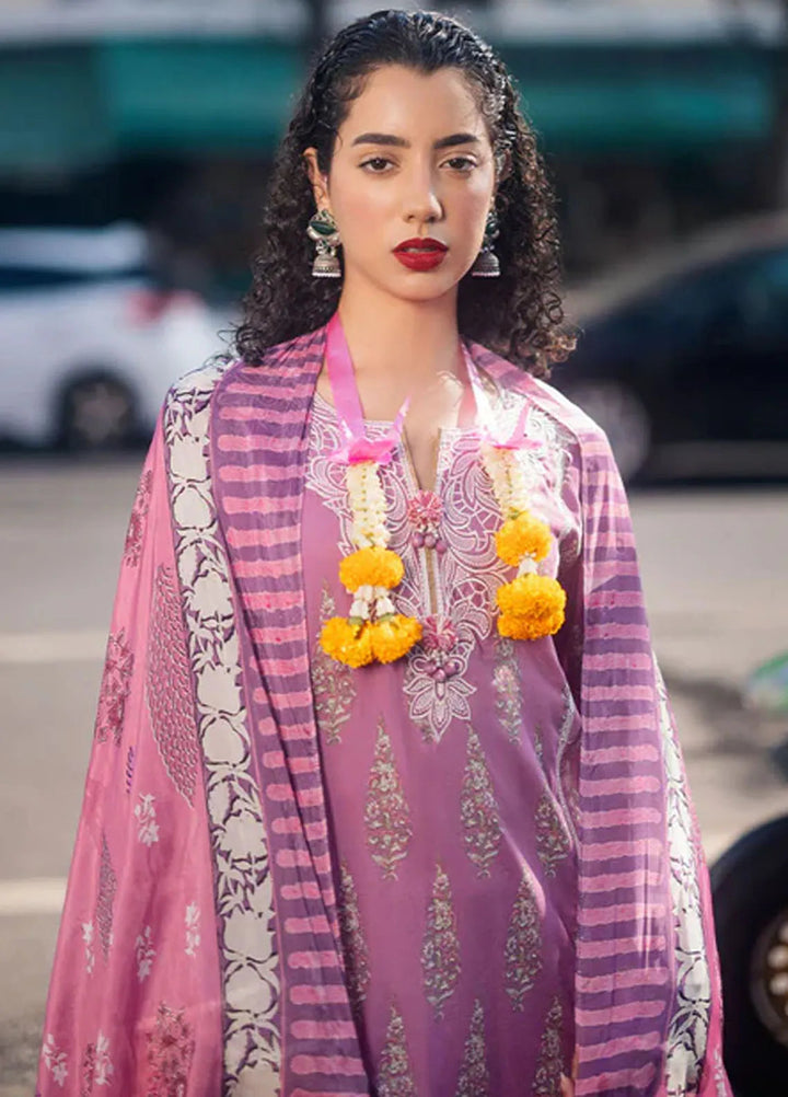 Taneez By Roheenaz Embroidered Lawn Suit Unstitched 3 Piece ENZ24T RNB-01A Maral - Summer Collection