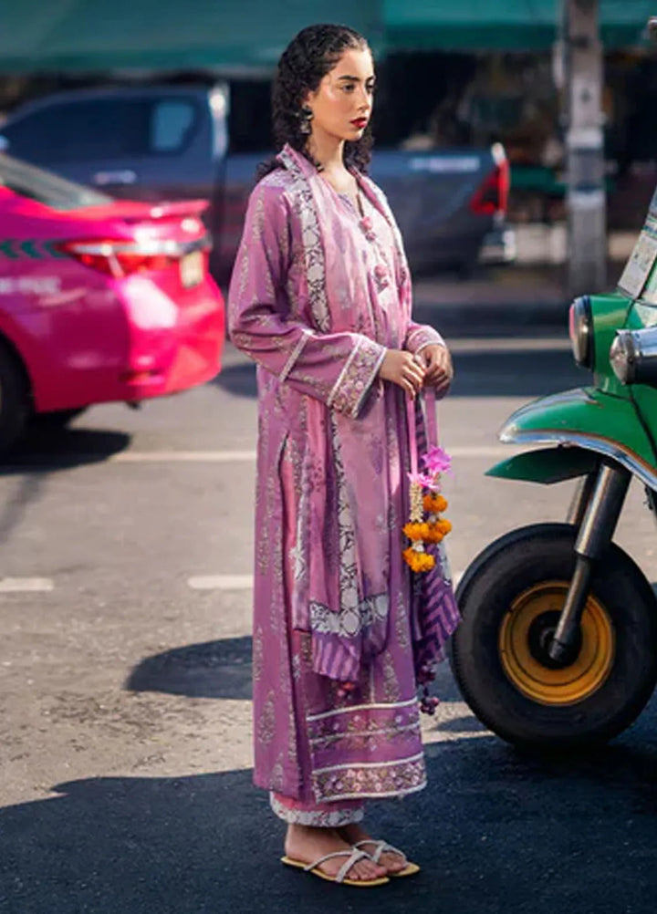 Taneez By Roheenaz Embroidered Lawn Suit Unstitched 3 Piece ENZ24T RNB-01A Maral - Summer Collection