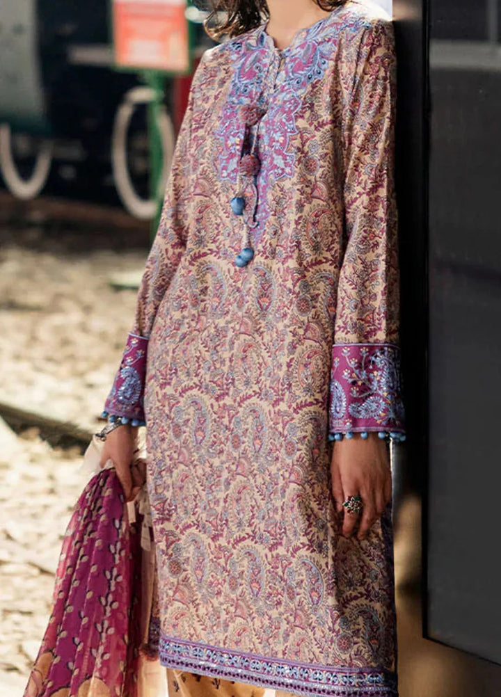 Taneez By Roheenaz Embroidered Lawn Suit Unstitched 3 Piece ENZ24T RNB-05A Sahar - Summer Collection