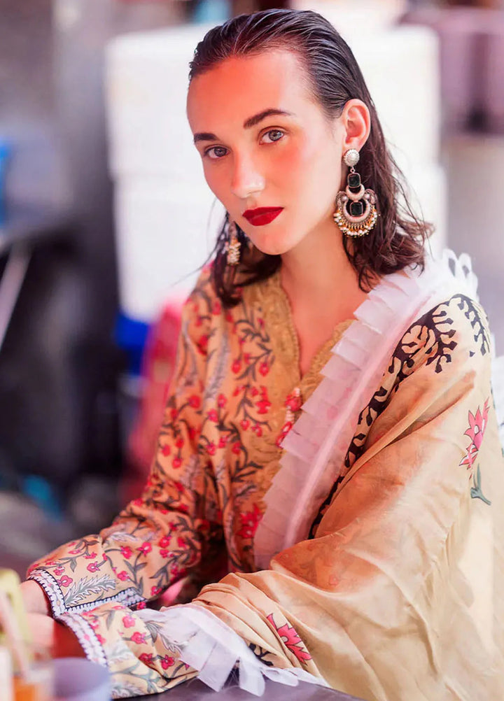 Taneez By Roheenaz Embroidered Lawn Suit Unstitched 3 Piece ENZ24T RNB-08A Zara - Summer Collection