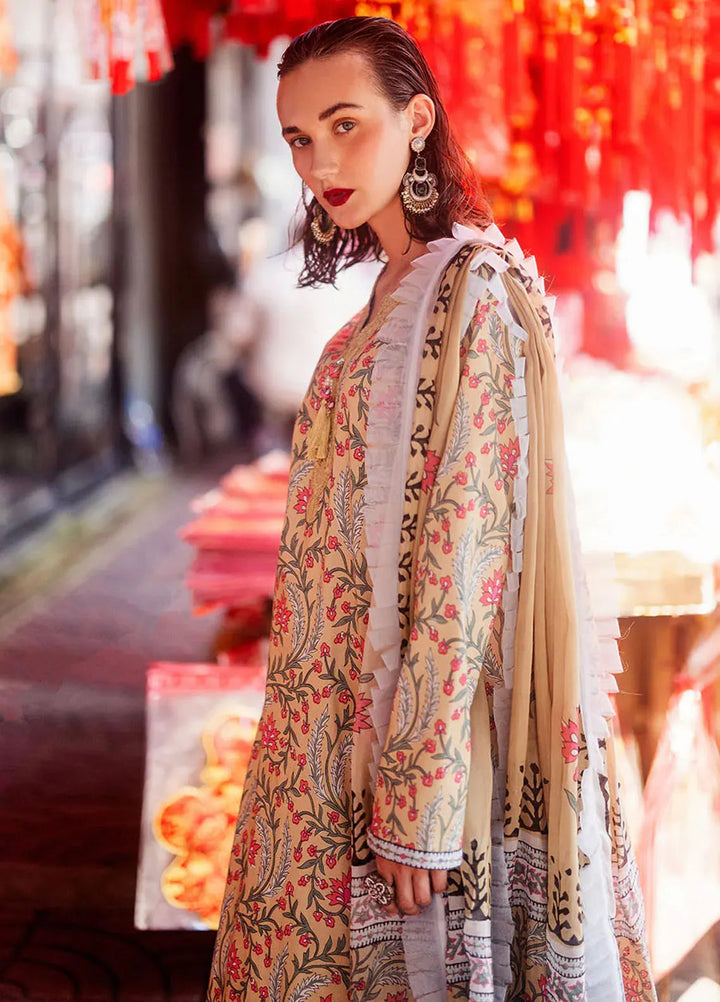 Taneez By Roheenaz Embroidered Lawn Suit Unstitched 3 Piece ENZ24T RNB-08A Zara - Summer Collection
