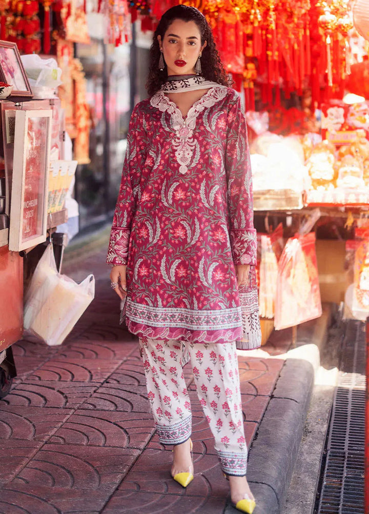 Taneez By Roheenaz Embroidered Lawn Suit Unstitched 3 Piece ENZ24T RNB-08B Leyli - Summer Collection