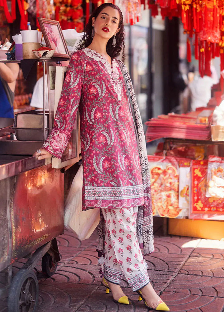 Taneez By Roheenaz Embroidered Lawn Suit Unstitched 3 Piece ENZ24T RNB-08B Leyli - Summer Collection
