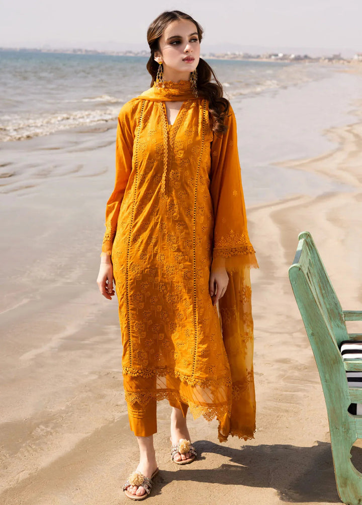 Tehzeeb by Riaz Arts Chikankari Lawn Suits Unstitched 3 Piece RA25TCL TL-425 - Summer Collection