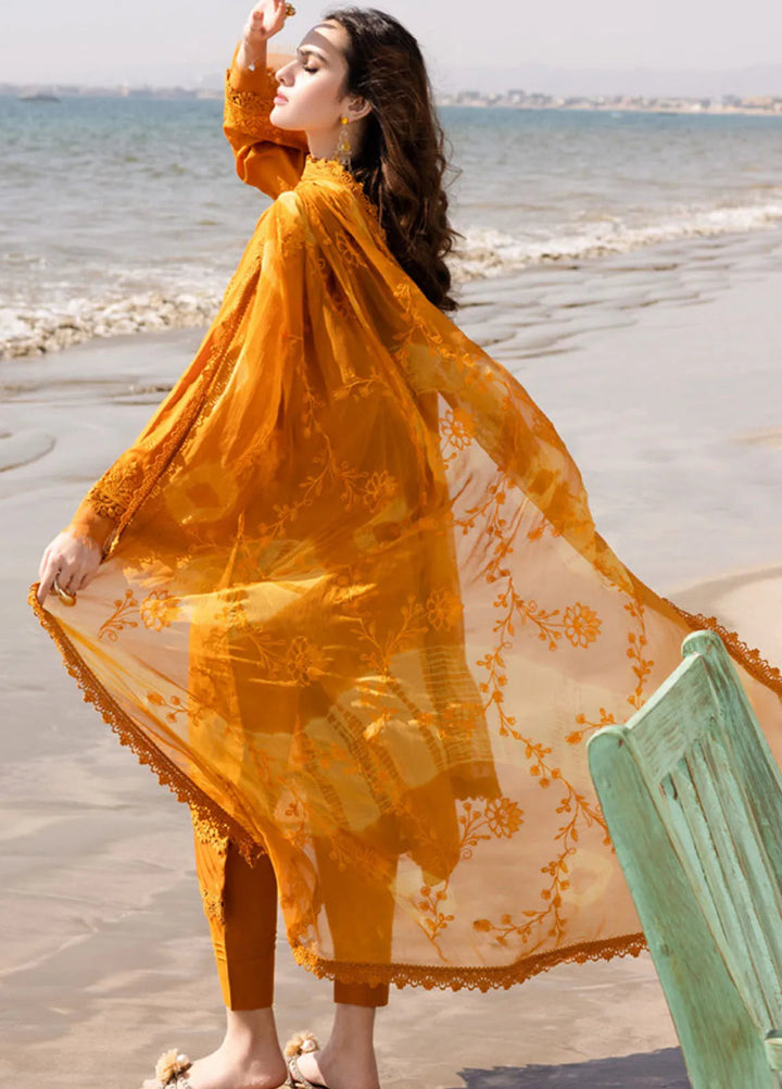 Tehzeeb by Riaz Arts Chikankari Lawn Suits Unstitched 3 Piece RA25TCL TL-425 - Summer Collection