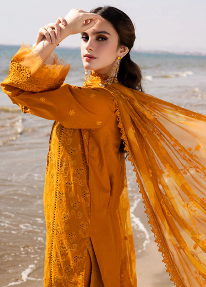 Tehzeeb by Riaz Arts Chikankari Lawn Suits Unstitched 3 Piece RA25TCL TL-425 - Summer Collection